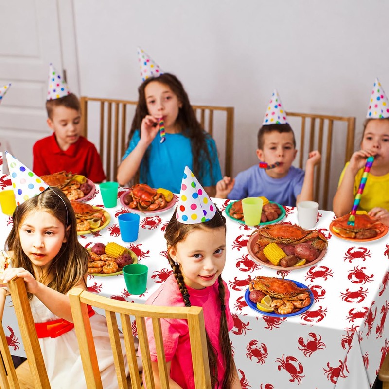 54 Inch x 100 FT Crab Boil Party Tablecloth Roll,