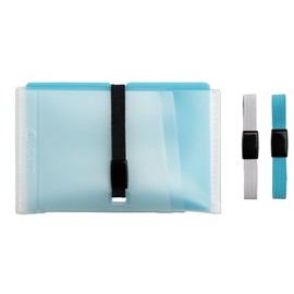 Asobose mr-m285 Flefile Flefile Miyamarebecca Collaboration Card Case, Credit Card Case, Card Holder, Business Card File, Business Card Holder, PVC, Transparent, G: White x Clear Sky