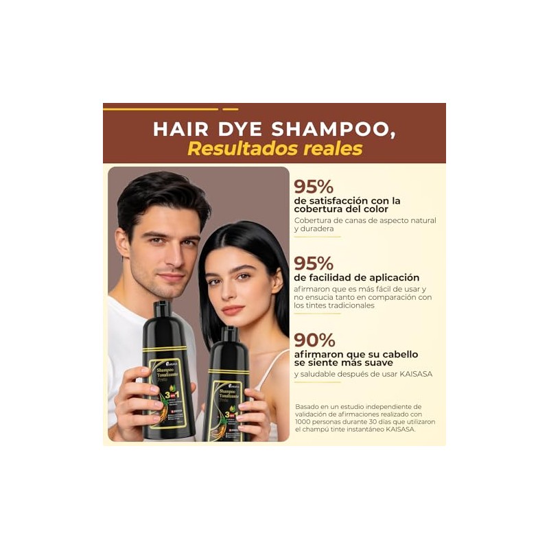 Hair Dye Shampoo Black Tinte Cubrir Canas Semi Permanent Color