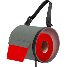 Vrsafan Toilet Paper Holder, Hanging Toilet Paper Dispenser Water & Dust-Proof Bathroom Containers, Foldable Roll Storage Bag and Adjust Dual Buckles Straps, Applied to Bathroom Kitchen Camping (Grey)