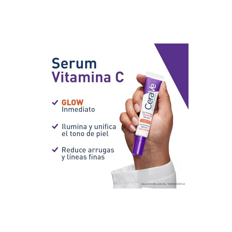 CeraVe Skin Renewing Vitamina C Sérum Facial, Todo Tipo de