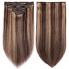 Double Weft 100% Remy Human Hair Clip in Extensions 10''-22''