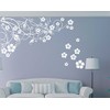 Vine Wall Sticker and Sticker Design with Flower Size (59x91)
