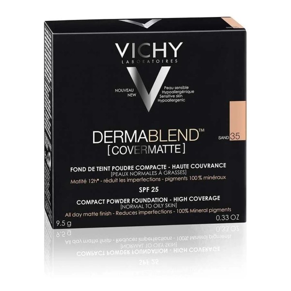 Polvo Compacto Vichy Covermatte Dermablend Tono Sand 35 9.5g