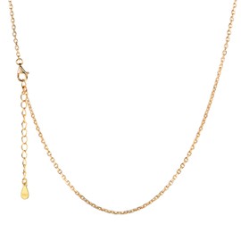 Suplight 925 Silver Chain Necklace, Men's, Women's, Popular, Thin, Chain Only, For Pendants, Hypoallergenic, Sterling Silver, No Gemstone