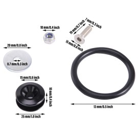 carauto2000 12PCS Aluminum Bumper Quick Release Fasteners Kit For Car Trunk Fender Hatch Lid