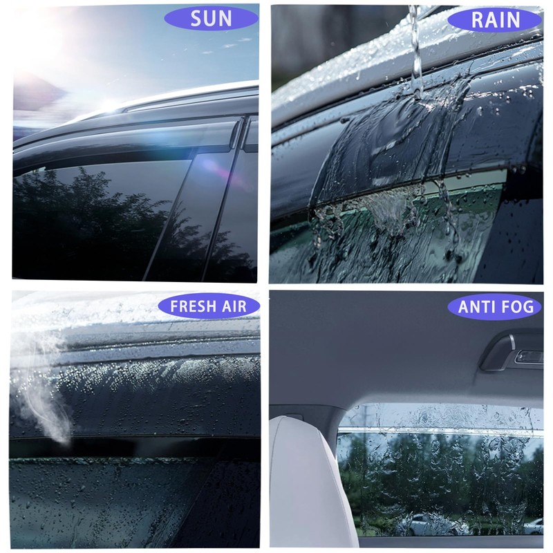 Tape On Window Visors Rain Guards Compatible with 2022-2025 Honda
