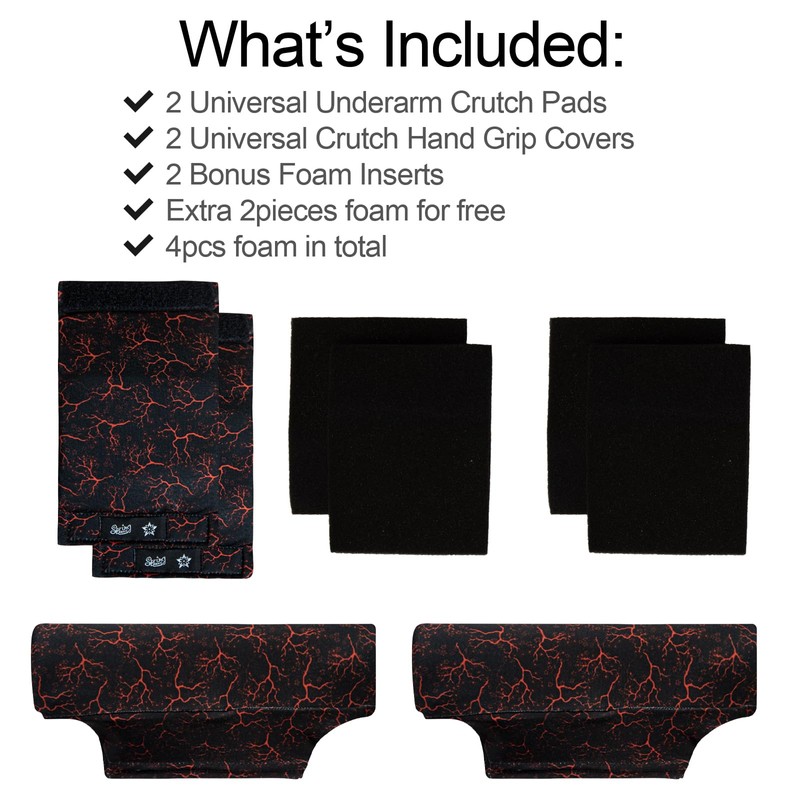 Underarm Crutch's Pad and Hand Grip Covers Universal Forearm Handle