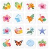 256PCS Hawaiian Glitter Hibiscus Flower Tattoos – Summer Tropical Luau