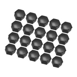 Hihaha 20pcs 21mm Wheel Lock Lug Bolt Nut Cover Caps Center Cover Bolt Locking Caps with Clip Tool Set Replacement for Model 3 Y S Bright Black Durable Material