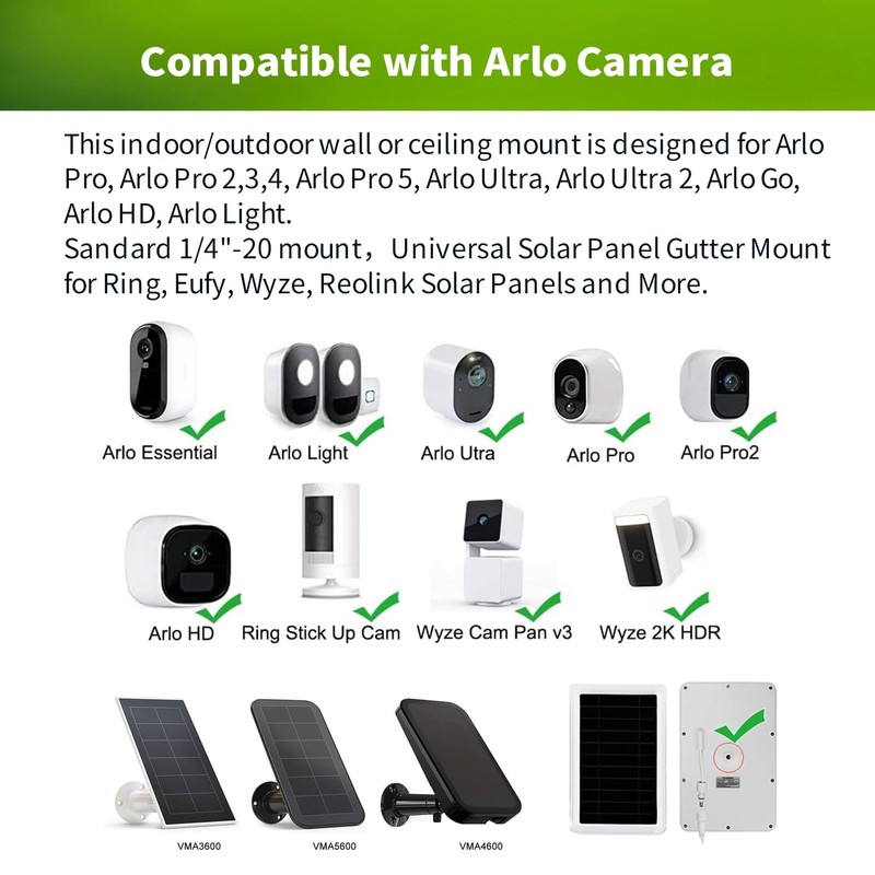 2 Pack Universal Adhesive Camera Mount for Spotlight Cam Battery/Pro/Plus,