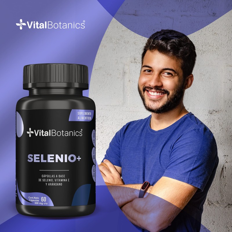 Selenio + Vitamina E y Arandanos. Con 60 capsulas de