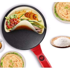 8" Electric Crepe Maker, Portable Crepe Maker Cordless Crepe Pan Maker Griddle Crepe Pan with Non-Stick Coating for Crepes, Blintzes, Pancakes, Bacon, Tortillas