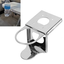 Cuque Portable Spring Powered Folding Caravan Cup Holder 304 Stainless Steel Silver