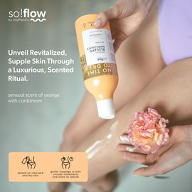 So!Flow Invigorating Juicy Orange & Cardamom Body Milk with Schisandra Extract for Healthy, Hydrated Skin Body Lotion Women's Body Cream Very Dry Skin Body Lotion Natural Cosmetics