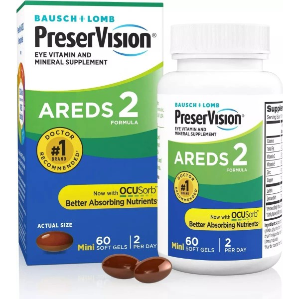 PreserVision Suplemento De Vitaminas Y Minerales Para Ojos 60 Capsulas