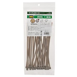 Ohm Electric Outdoor Cable Ties, Garden Color Ties, Weather Resistant, 7.9 in (200 mm), Pack of 30, Brown LT-200LT30P 09-1274 OHM