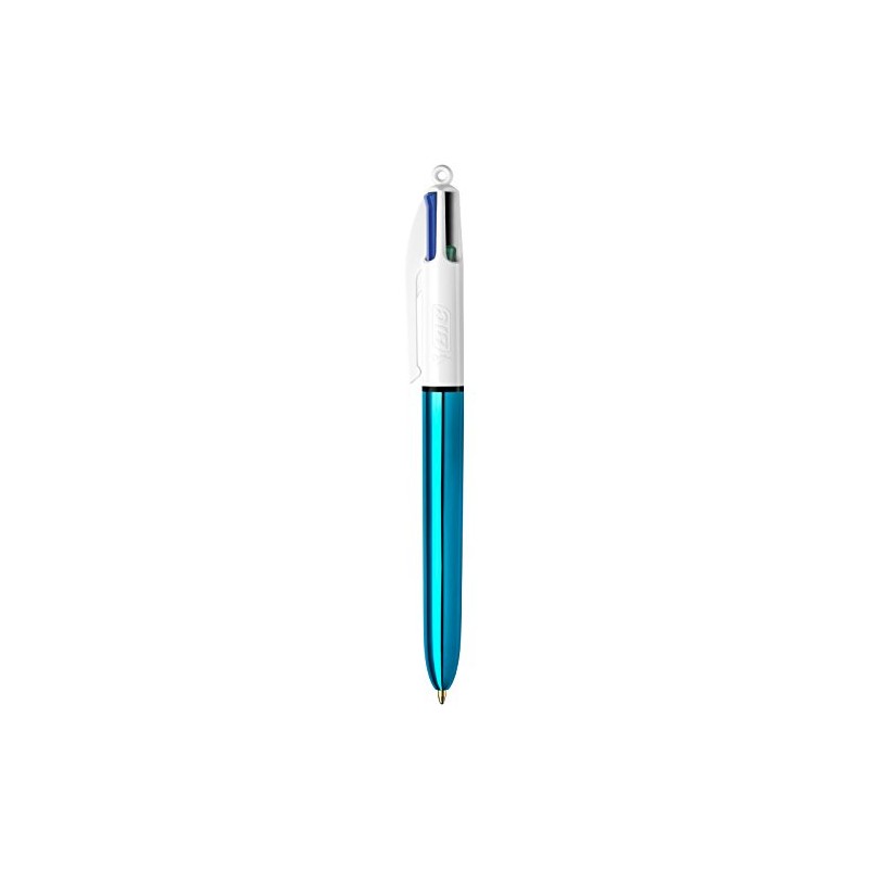 BIC - 1 pen 4 colours shine – white/metallic blue