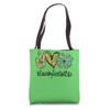 Laundry Assistant Peace Love St Patricks Day Women Shamrock Tote