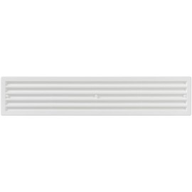HVAC OV 17.7" x 3.6" Inch Door Air Vent Grille Two Sided Ventilation Cover - White - Overflow Ventilation Grill - Door Vent Cover - Free AIR Flow Between Rooms - Package of 2-450mm x 92mm