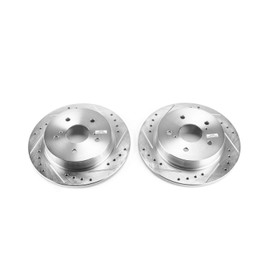 Power Stop JBR1544XPR Evolution Performance Drilled, Slotted & Plated Rear Brake Rotor Pair For Suzuki Kizashi 2010-2013 [Model Specific]