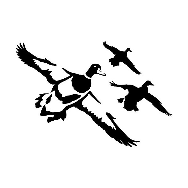 Express Yourself Products Ducks Jukin 10 Wall Decal (Black - Facing as Shown - Large) - Waterfowl Collection