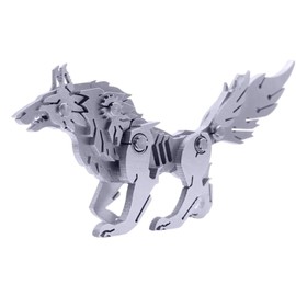 3D Metal Puzzle Model Se,Wild Wolf Metal Model Kits | Interactive 3D Puzzles Home Decor Art Craft, Realistic Puzzle Mechanical Animal Model for Adults, Craft