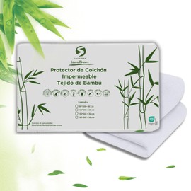 Matratzenschoner, Bambus, wasserdicht, 135 x 190/200, natürlicher Anti-Milben-Bezug, atmungsaktiv, kühlend, weich, elastische Tasche, 360 °, verstellbar, Oeko-Tex-zertifiziert