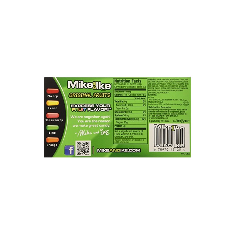 Mike and Ike Original Fruits 5.5oz Box, 2 Boxes by