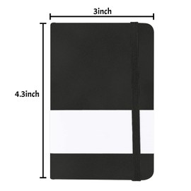 2 Pack A7 Pocket Notebook Mini Small Notepad Journal Diary Lined Notebook Hardback Notepad Travel Notebook Writing Note Books Memo Pad Elastic Closure 96 Pages Office School Stationery Supplies