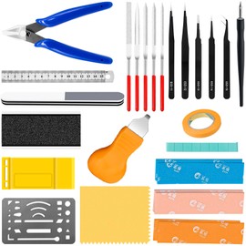 Waltool 28Pcs Gundam Model Tool Kit, Hobby Modeler Craft Set for Assembling Modeling Building Repairing & Fixing