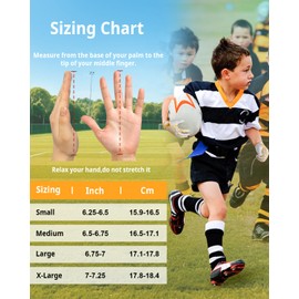 Pixel Panda Youth Football Gloves, Flag Football Gloves for Kids with Super Sticky Grip, Best Birthday Receiver Glove Gifts for Boys Girls