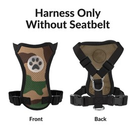 SlowTon Dog Car Vest Harness Multifunction Adjustable Double-Ring Breathable Mesh Fabric Harness for Cat Puppy Road Trip Daily Walks