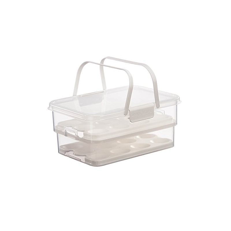 SnapLock by Progressive Collapsible Egg Carrier, One Size, White