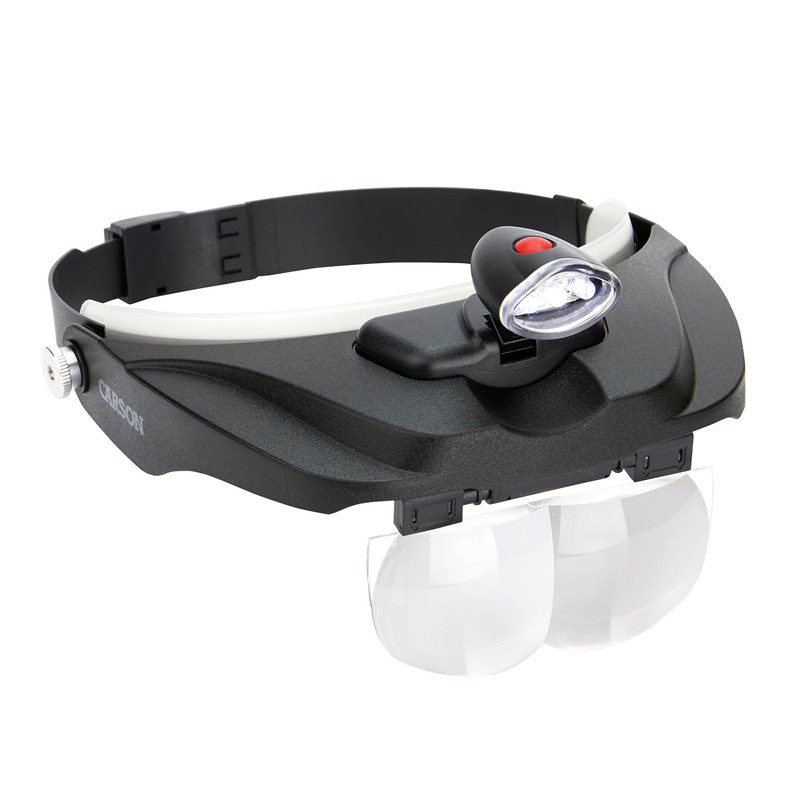 Carson Pro Series MagniVisor Deluxe Head-Worn LED Lighted Magnifier with