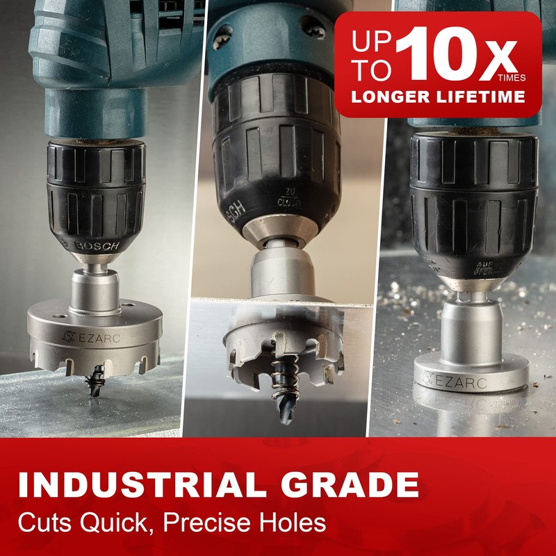 EZARC Hole Saw Carbide Drill, Powerful Hole Opener Ideal for