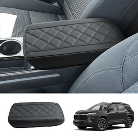 Coleya 2025 Chevy Equinox Accessories Center Console Cover for Chevy Equinox (LT/RS/ACTIV), Waterproof&Comfy Leather Chevy Equinox Armrest Cover 2025 Chevy Equinox Accessories (Leather)