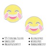 Monkimau Girls' Emoji Stud Earrings 925 Sterling Silver, Sterling Silver