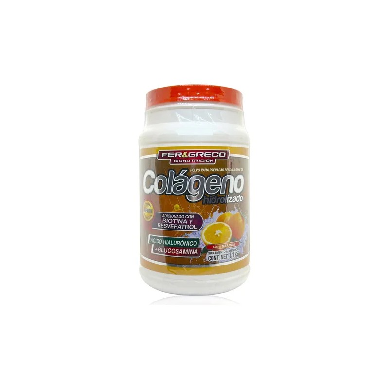 Colágeno Hidrolizado Glucosamina Biotina Naranja 3 Botes