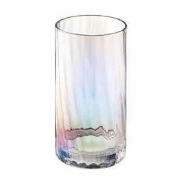 Godinger Glass Beverage Set Highball Tumbler Water, Juice Cup DOF – Monterey iridescent