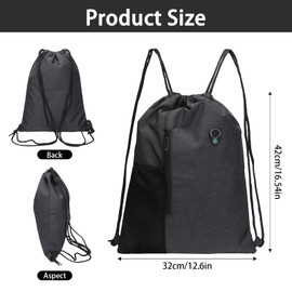 Yistoi Gym bag, sports bag, drawstring bag, simple and fashionable, multi-layer with large capacity, scratch-resistant, odourless, suitable for outdoor sports, fitness, travel, a