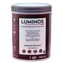 Luminos Cold - LUM1150 - Cold Black - Outdoor Wood Finish Stain Protector IR Reflective - Black 1QT