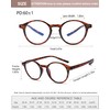 EYEURL 4-Pack Round Reading Glasses for Women Men Neck Hanging