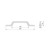 Emuca - Furniture Handle, 160mm Interaxis (6,2 inch), L225mm (8,8