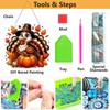 Thanksgiving Hanging Diamond Art Kits for Adults,Acrylic Window Decor