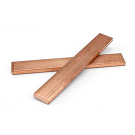 Copper Flat Bar, JANDH 2 Pieces Copper Plate, 100mm x 15mm x 4mm Pure Copper Plate, Good Conductivity, Suitable for Electrical Industry