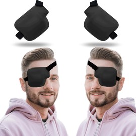 THSIREE 3D Eye Patch, Medical Eye Patches for Adults Kids, 3D Amblyopia Lazy Eye Patches for Left Eye & Right Eye, Black Gray