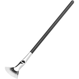 Cepillo de Pestañas en Abanico para Rímel, Mujer, Maquillaje de Ojos Herramienta Aplicadora Negra, Madera y Aluminio Fibra, Uso en Salones y Viaje