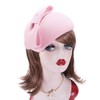 Lawliet Teardrop Women 1940s Wool Felt Fascinator Hat Bow Tam