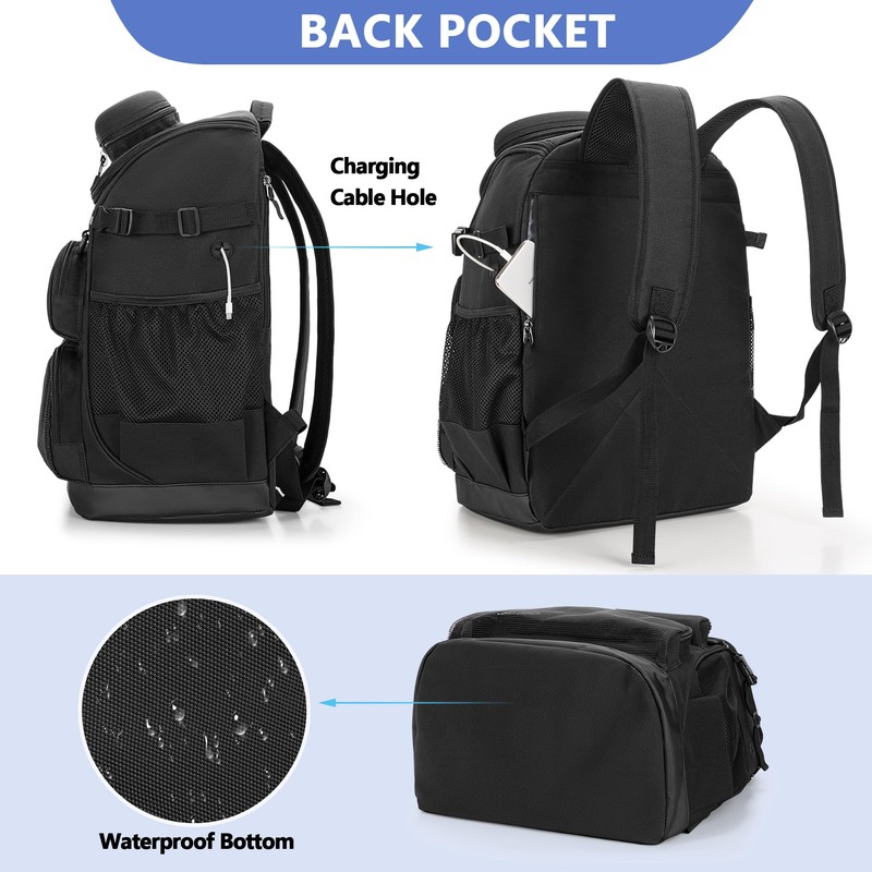 GOBUROS Swim Backpack with Separate Shoe Space, Swim Gear Bag